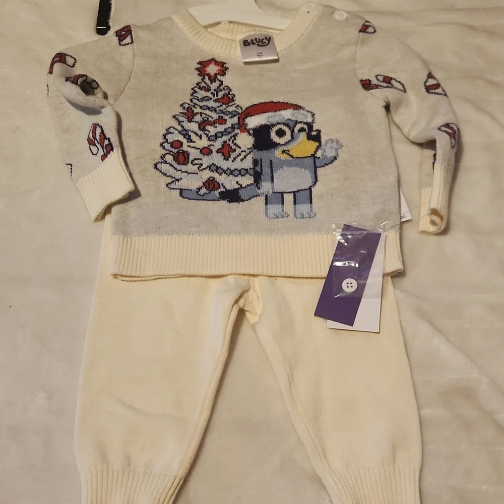 Carter's Babys First Christmas, Santa, And Bluey Holiday, Festive Outfits W Bib